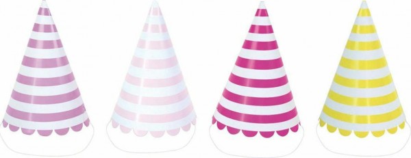 JaBaDaBaDo Partyhüte rosa, 8 Stk.