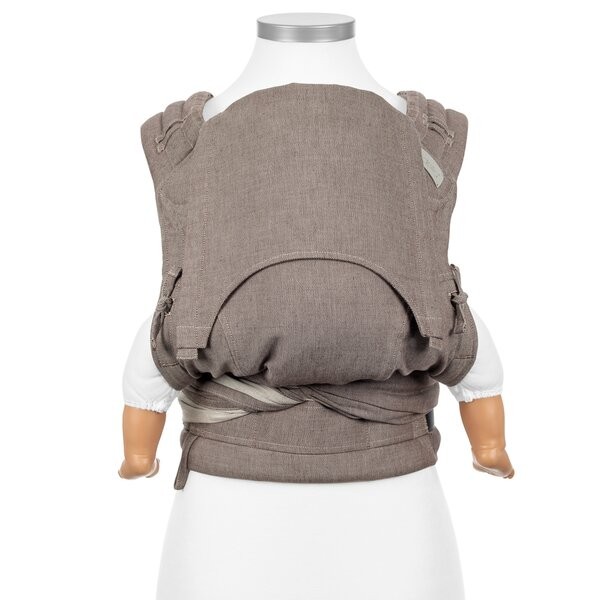 Fidella FLYCLICK - HALF-BUCKLE BABYTRAGE Chevron - walnussbraun - Baby