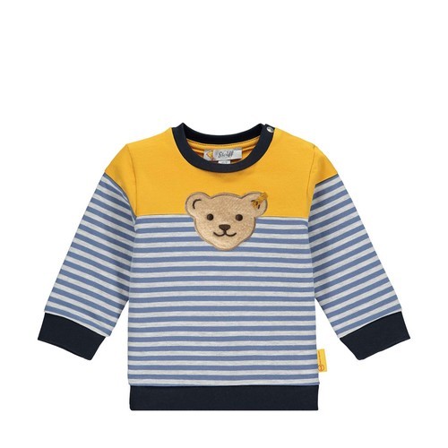 Steiff Sweatshirt ohne Kapuze mittelblau, Größe 56