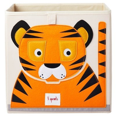 3 Sprouts - Aufbewahrungsbox für Kinderzimmer / faltbar / Tiger