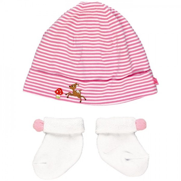 Die Spiegelburg Geschenkset Mütze und Söckchen BabyGlück, rosa