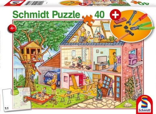 Schmidt Spiele Schmidt Spiele Die fleißigen Handwerker, 40 Teile, mit Add-on (Werkzeug-Set)