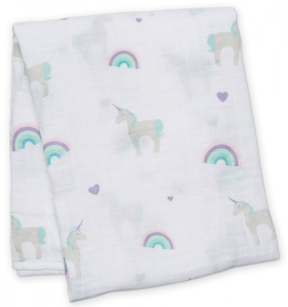 Muslin Swaddle Mulltuch - Unicorn