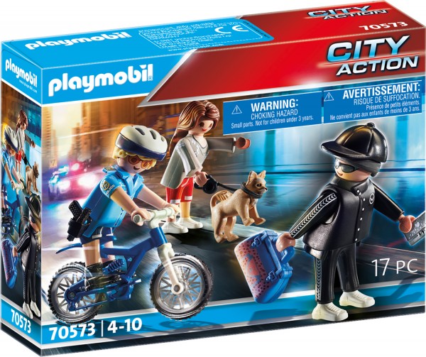 Playmobil PLAYMOBIL® Polizei-Fahrrad: Verfolgung des Taschendiebs