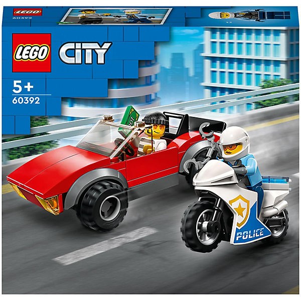 Lego ® Verfolgungsjagd mit dem Polizeimotorrad