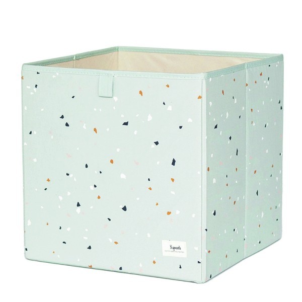 3 Sprouts Aufbewahrungsbox / Recycling / faltbar / Terrazzo / Green