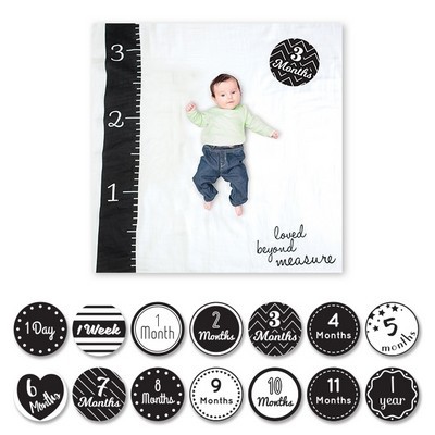 Baby's First Year™ Swaddle-Blanket & Karten Set - Loved Beyond Measure lulujo