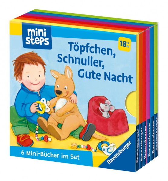 ministeps: Mein erster Bücher-Würfel: Töpfchen, Schnuller, Gute Nacht (Bücher-Set)