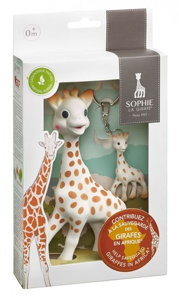 Sophie la girafe® Sonderedition "Schützt die Giraffen" inkl. Schlüsselanhänger