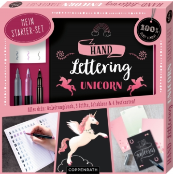 Coppenrath Verlag Mein Handlettering Starter-Set - Unicorn (100% selbst gem.)