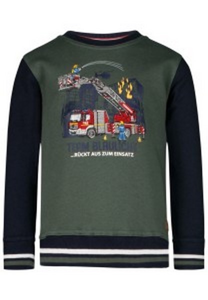 SALT AND PEPPER Boys Sweatshirt Print EMB Fire khaki, Größe 104-110