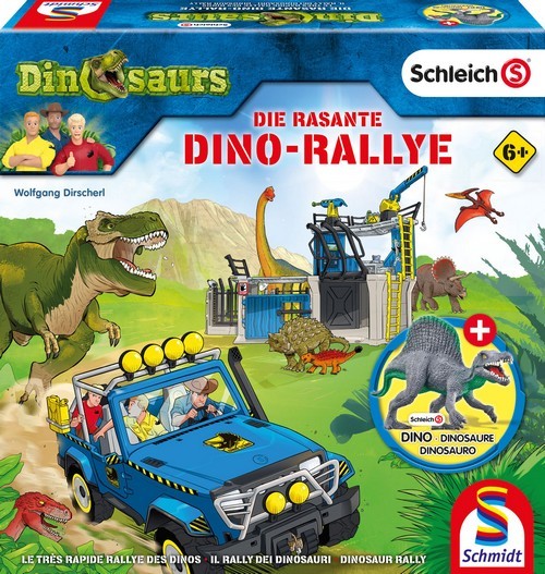 Schmidt Spiele Schmidt Spiele Schleich, Dinosaurs, Die rasante Dino-Rallye