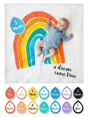 Baby's First Year™ Swaddle-Blanket & Karten Set - A Dream Come True lulujo
