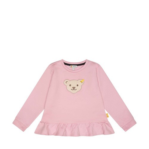 Steiff Sweatshirt ohne Kapuze rosa, Größe 116