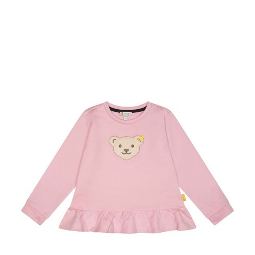 Steiff Sweatshirt ohne Kapuze rosa, Größe 116