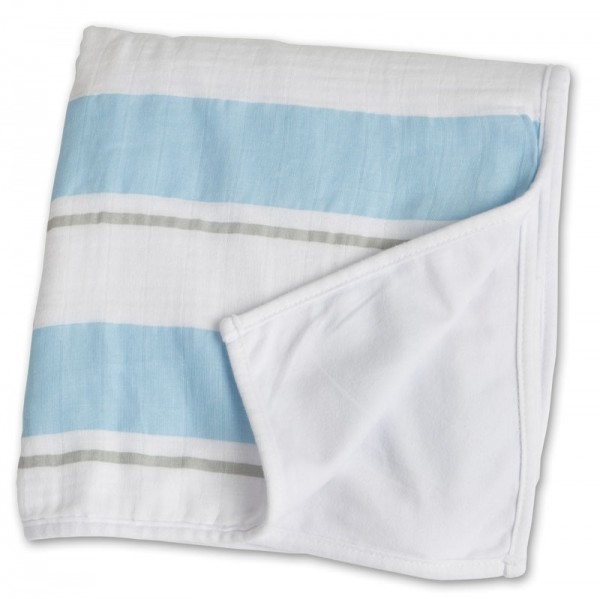 Childhood Blanket Kinderdecke - Blue Stripe