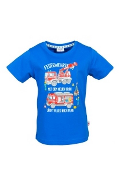 SALT AND PEPPER Boys S/S Print Feuerwehrteam strong blue, Größe 104-110