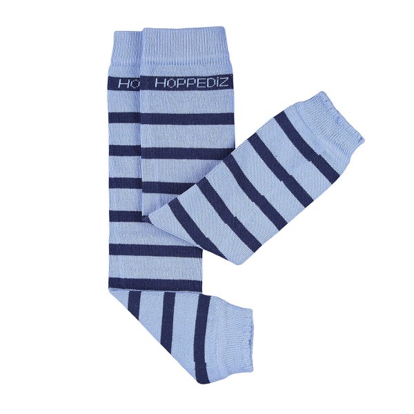 Hoppediz Bio-Babystulpen hellblau/dunkelblau