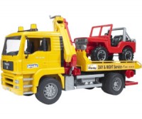 BRUDER MAN TGA Abschlepp-LKW mit Geländewagen BRUDER MAN TGA Abschlepp-LKW mit Geländewagen