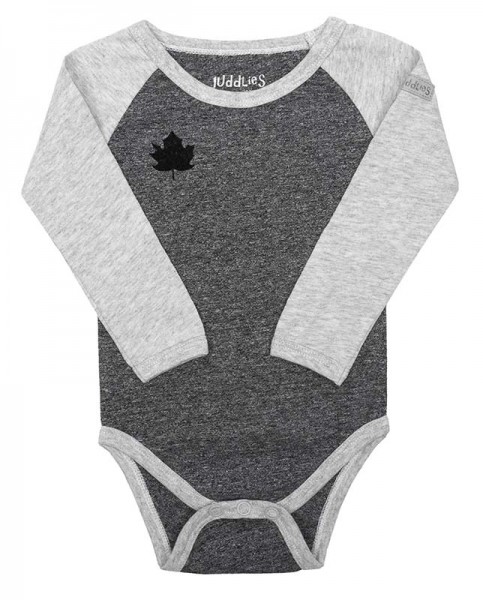 Juddlies Raglan Collection - Body Baumwolle (Bio) - Graphite Black XS