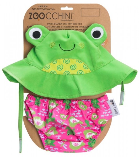 ZOOCCHINI Set Badewindel & Sonnenhut - Frosch verschieden Größen-Copy-Copy