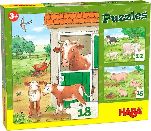 Haba Puzzles Bauernhoftierkinder
