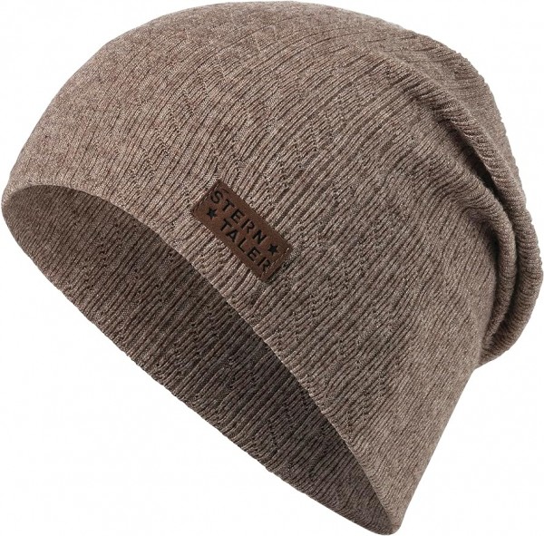 Sterntaler Slouch-Beanie Struktur braun