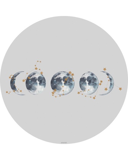Lunar Eclipse - Light gray | Runde Bodenmatte