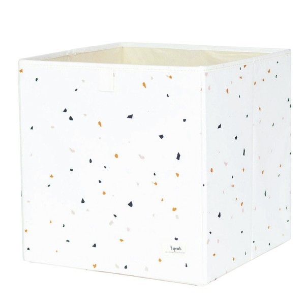 3 Sprouts Aufbewahrungsbox / Recycling / faltbar / Terrazzo / Cream