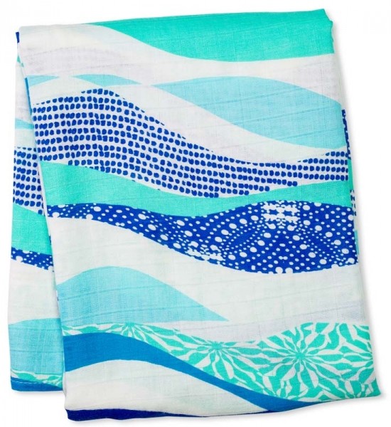 Bamboo Swaddle Mulltuch - Waves