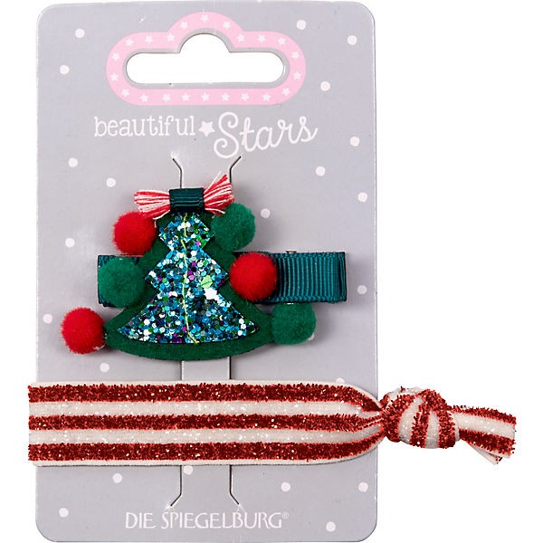 Die Spiegelburg Haarclip + Haargummi Xmas beautiful Stars