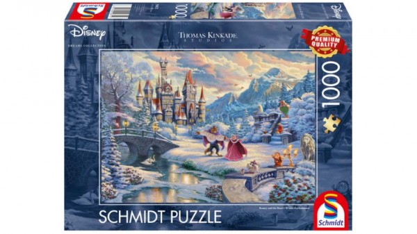 Schmidt Spiele Disney, Die Schöne und das Biest, Zauberhafter Winterabend, Limited Christmas Edition