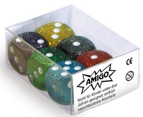 Amigo Amigo Würfel Glitter W06 Set gemischt