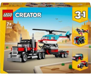 Lego ® Tieflader mit Hubschrauber