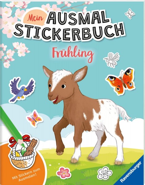 Mein Ausmalstickerbuch: Frühling