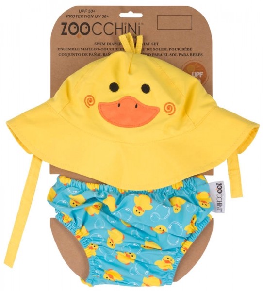 ZOOCCHINI Set Badewindel & Sonnenhut - Ente