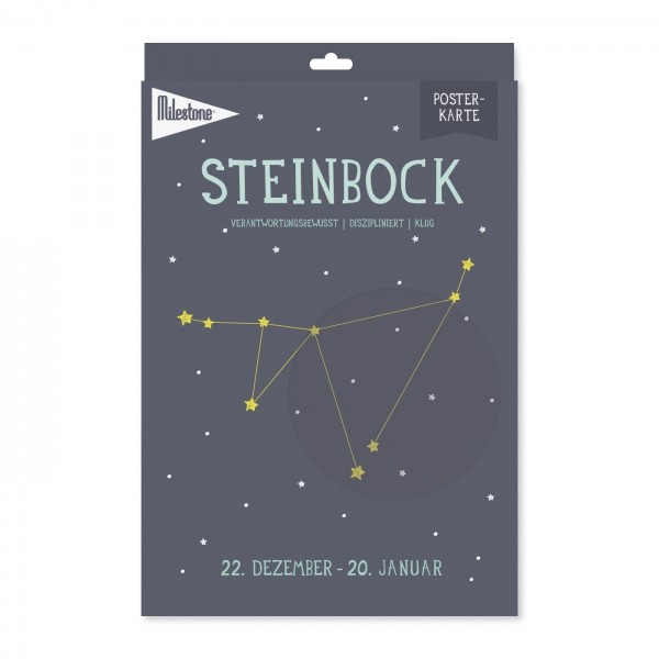 Milestone™ Sternzeichen-Posterkarte / Steinbock