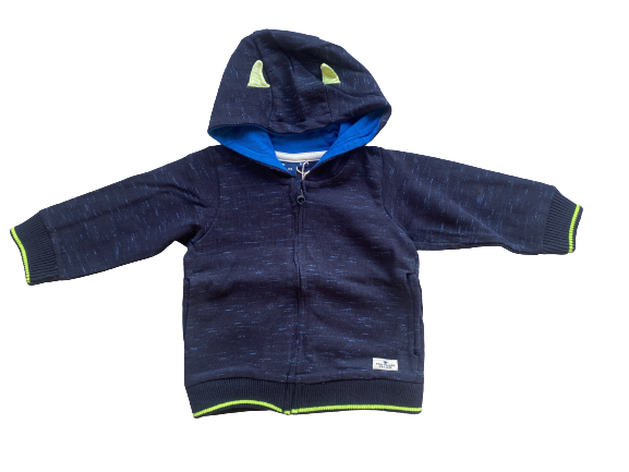 TOM TAILOR Baby Sweatjacke mit Artwork, weiß, unifarben mit Print, 80