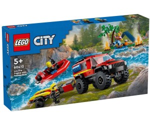 Lego ® Feuerwehrgeländewagen mit Rettungsboot