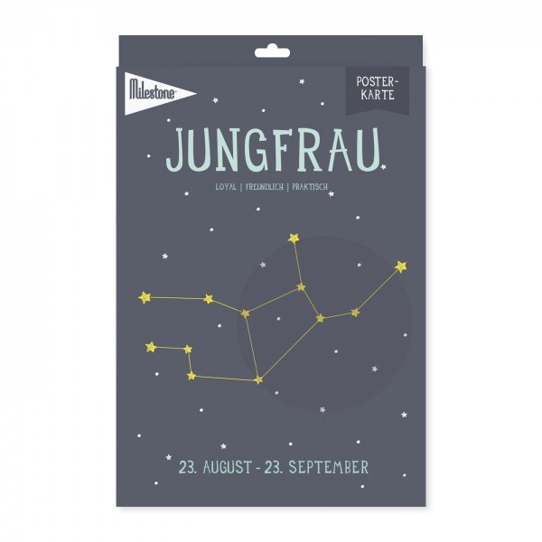 Milestone™ Sternzeichen-Posterkarte / Jungfrau
