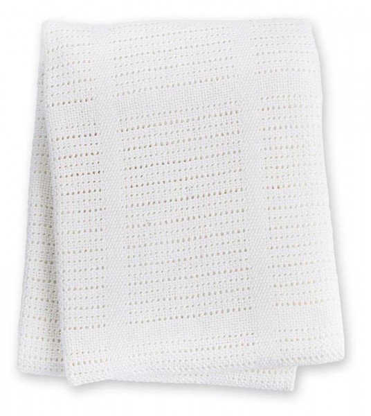 Baumwoll Strickdecke White