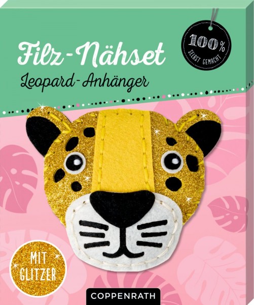 Coppenrath Verlag Ruck, zuck kreativ! Filz-Nähset Leopard-Anhänger (100% s.g.)