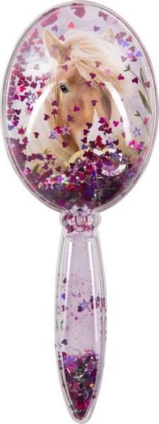 Die Spiegelburg Haarbürste (mit beweglichem Glitter) - Pferdefreunde