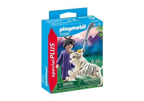 PLAYMOBIL® Asiakämpferin mit Tiger