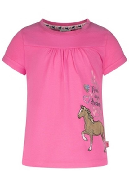 SALT AND PEPPER Girls S/S EMB Sequins Horse bubble gum, Größe 104-110