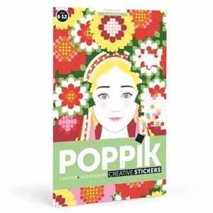 Poppik Stickerposter (1 Poster + 1600 Sticker) / Blumenkrone (6-12 J.)
