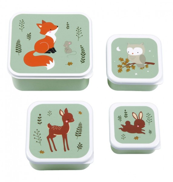 Lunchbox / 4er Set / Waldfreunde