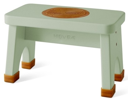 HEVEA Kinderhocker - Kautschukbaumholz / Sage Green