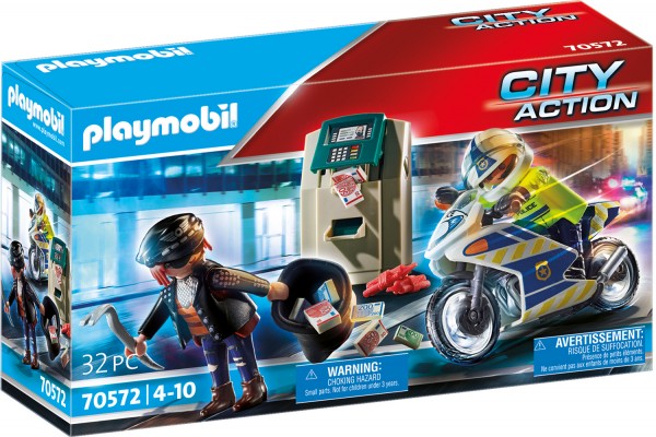 Playmobil PLAYMOBIL® Polizei-Motorrad: Verfolgung des Geldräubers