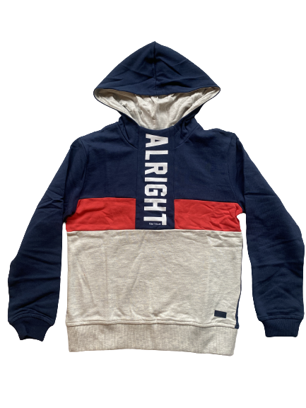 TOM TAILOR Colorblock Hoodie with Print, 140